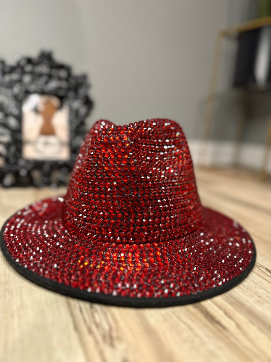 Red BlingFedora Hat