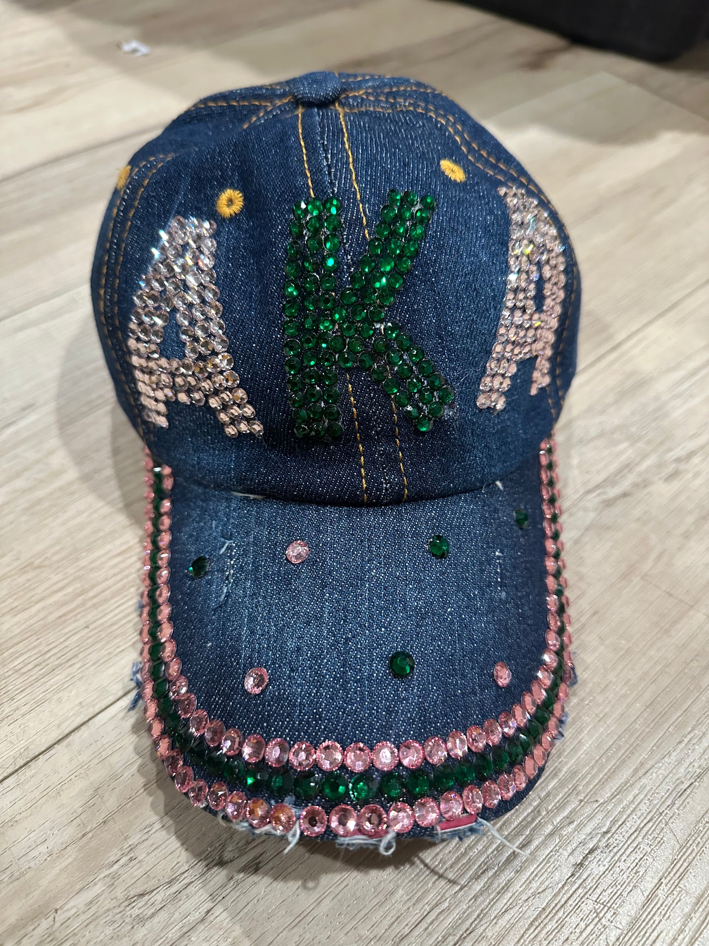 Sorority Bling Cap - Pink/Green